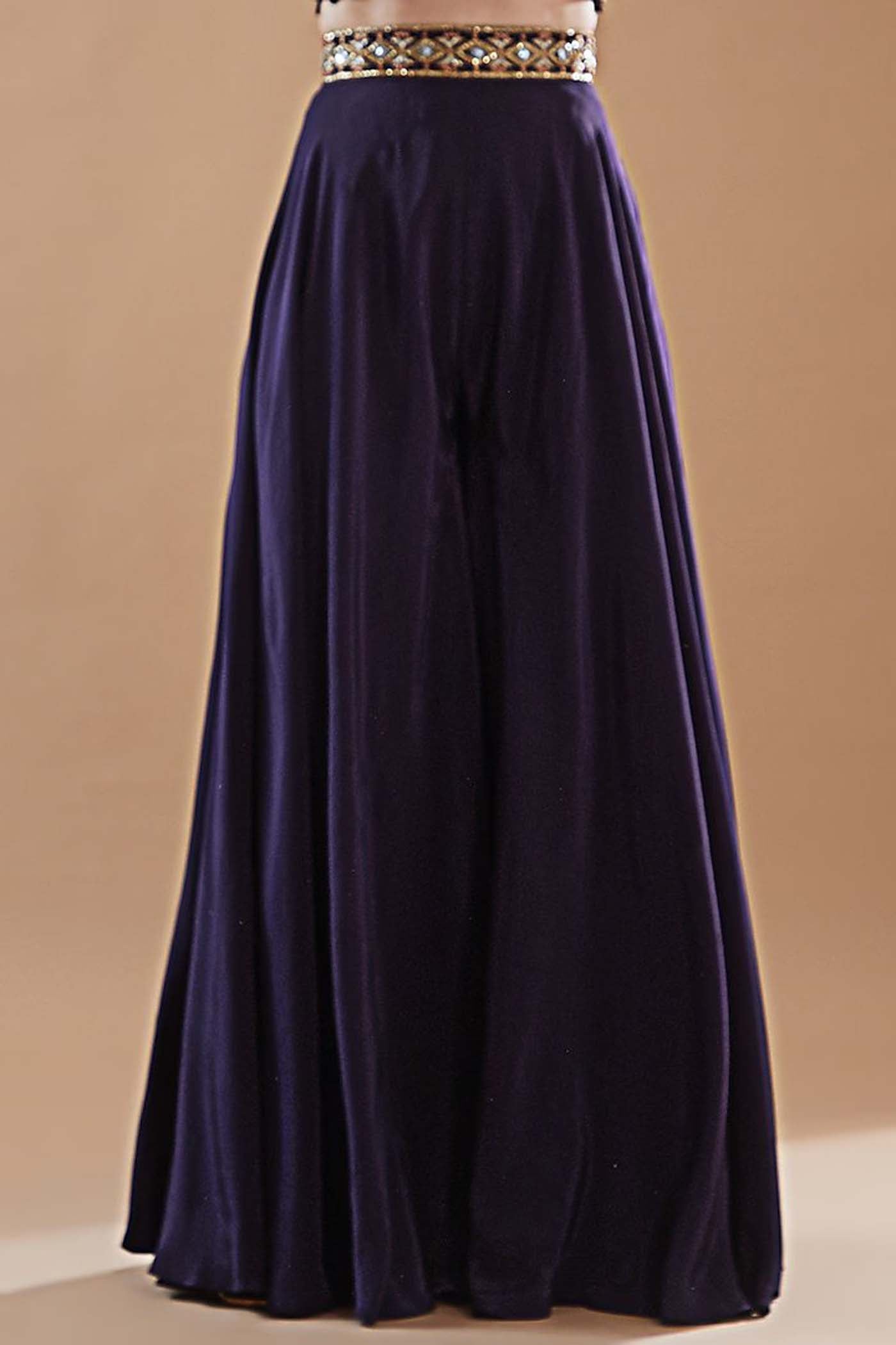 Purple Blouse with Sharara and Dupatta