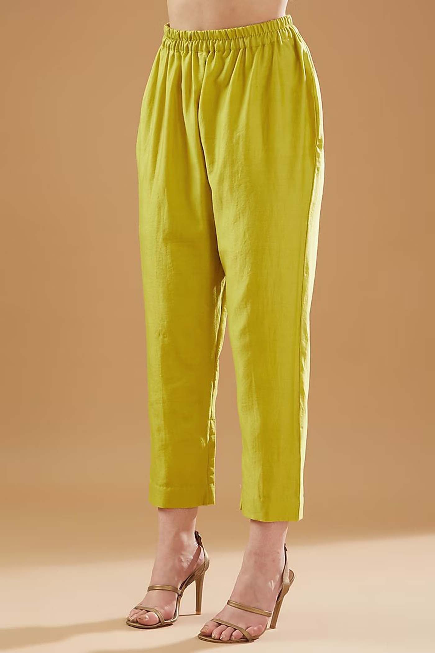 Olive Green Straight Suit with Pants and Dupatta