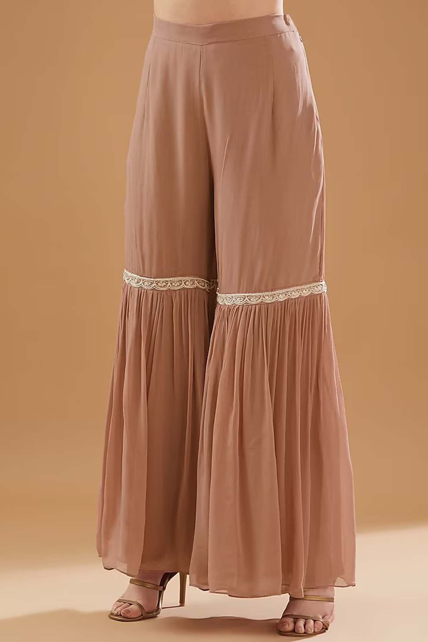 Onion Pink Straight Floral Suit with pants and Dupatta set