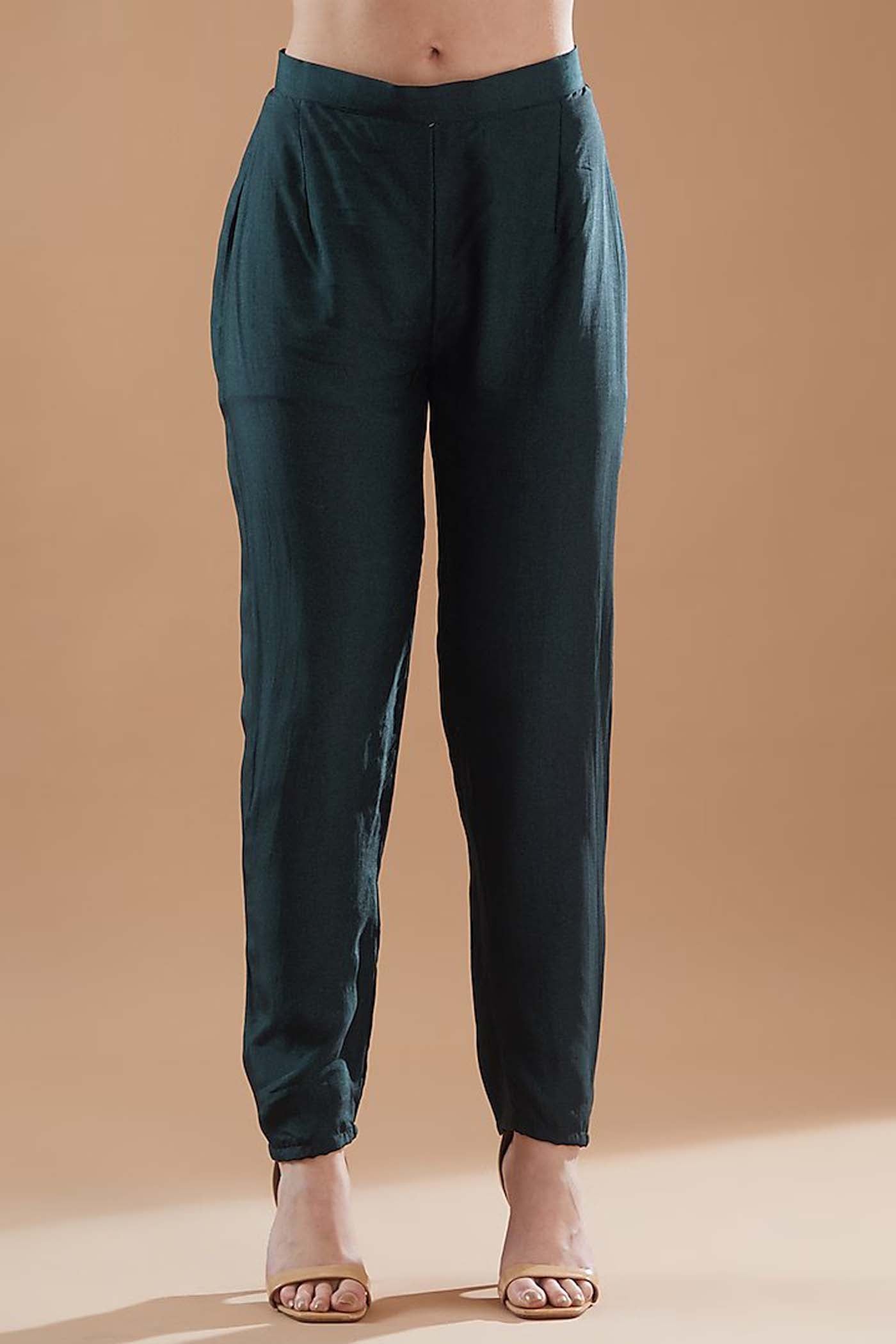 Bottle Green Cord with Pants Set