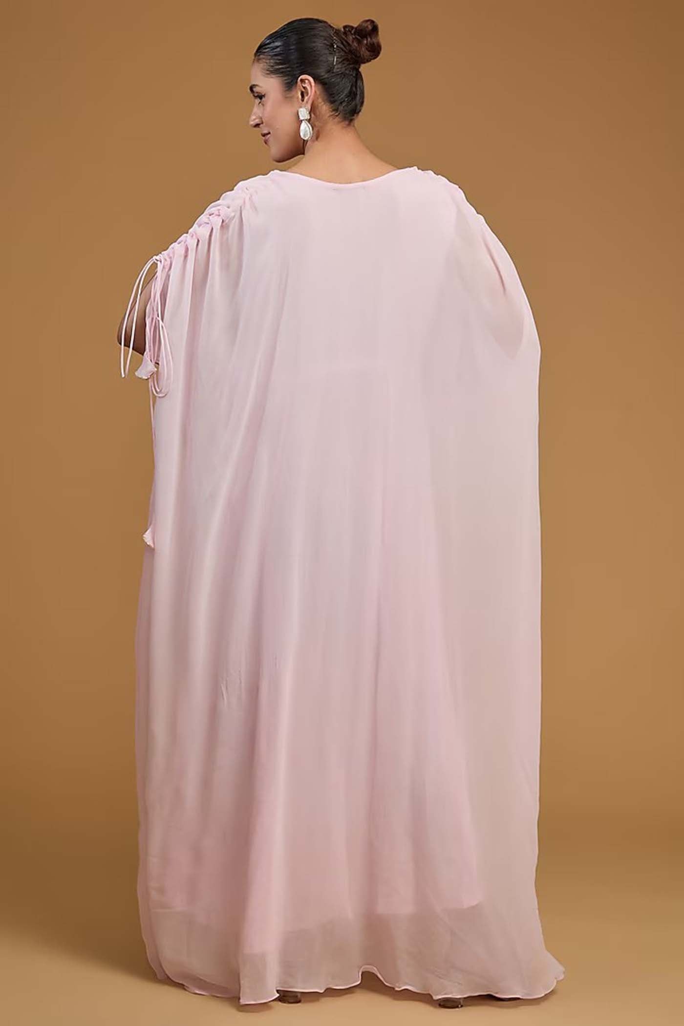 Pink Drape Kafftan