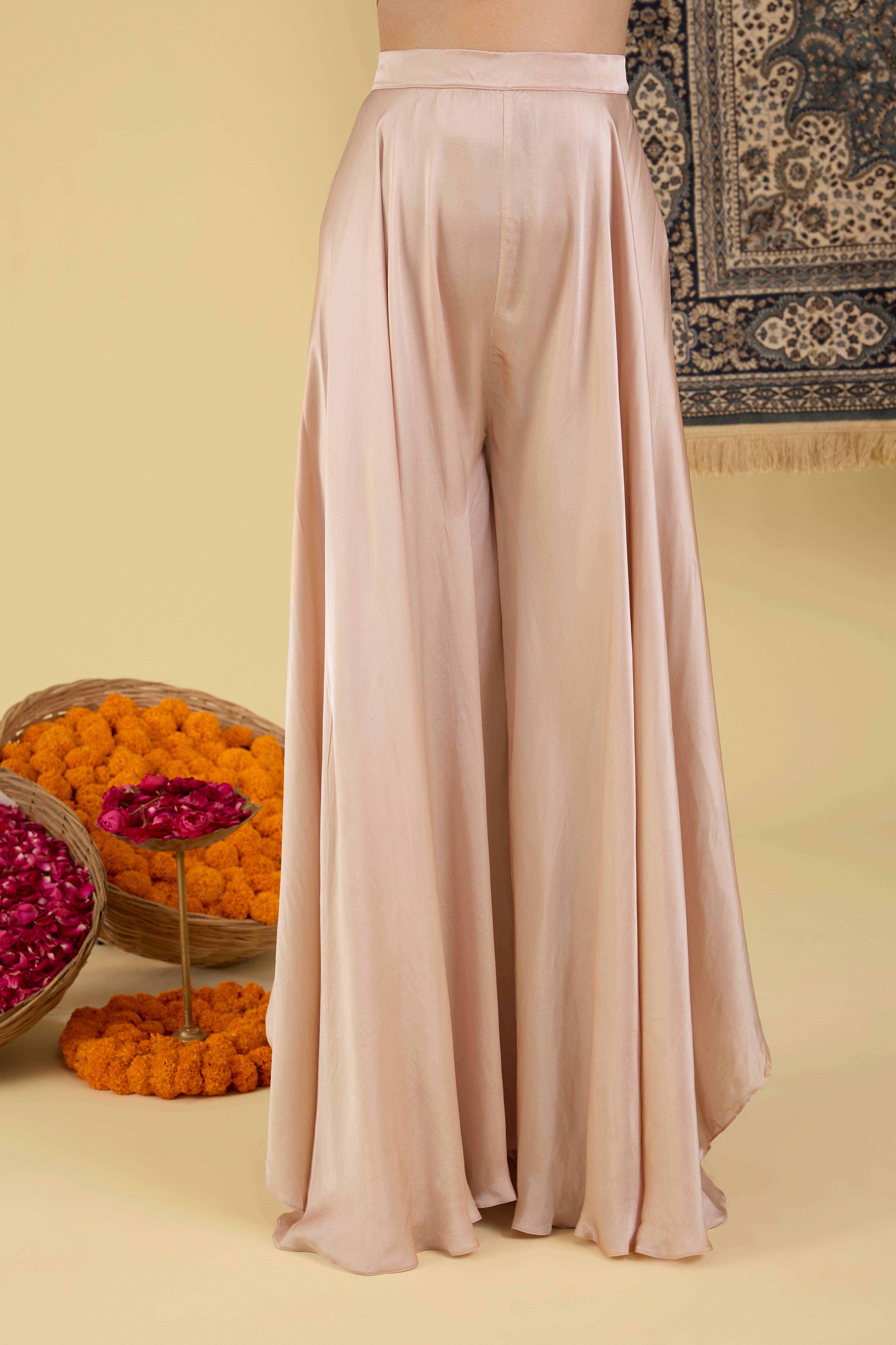 Blush Beige Embellished Kurta Set.