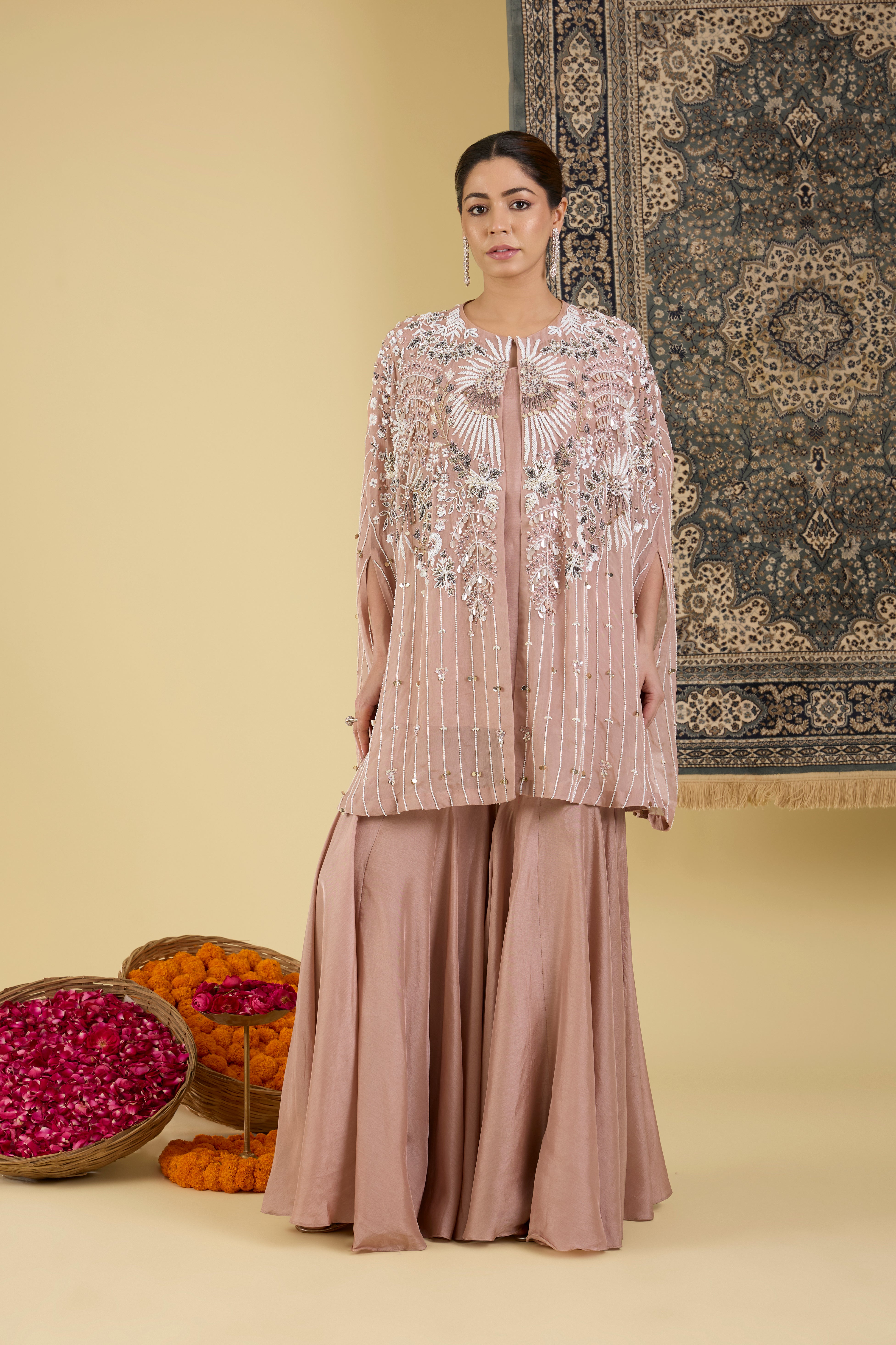 Elegant Embroidered Indo-Western Set