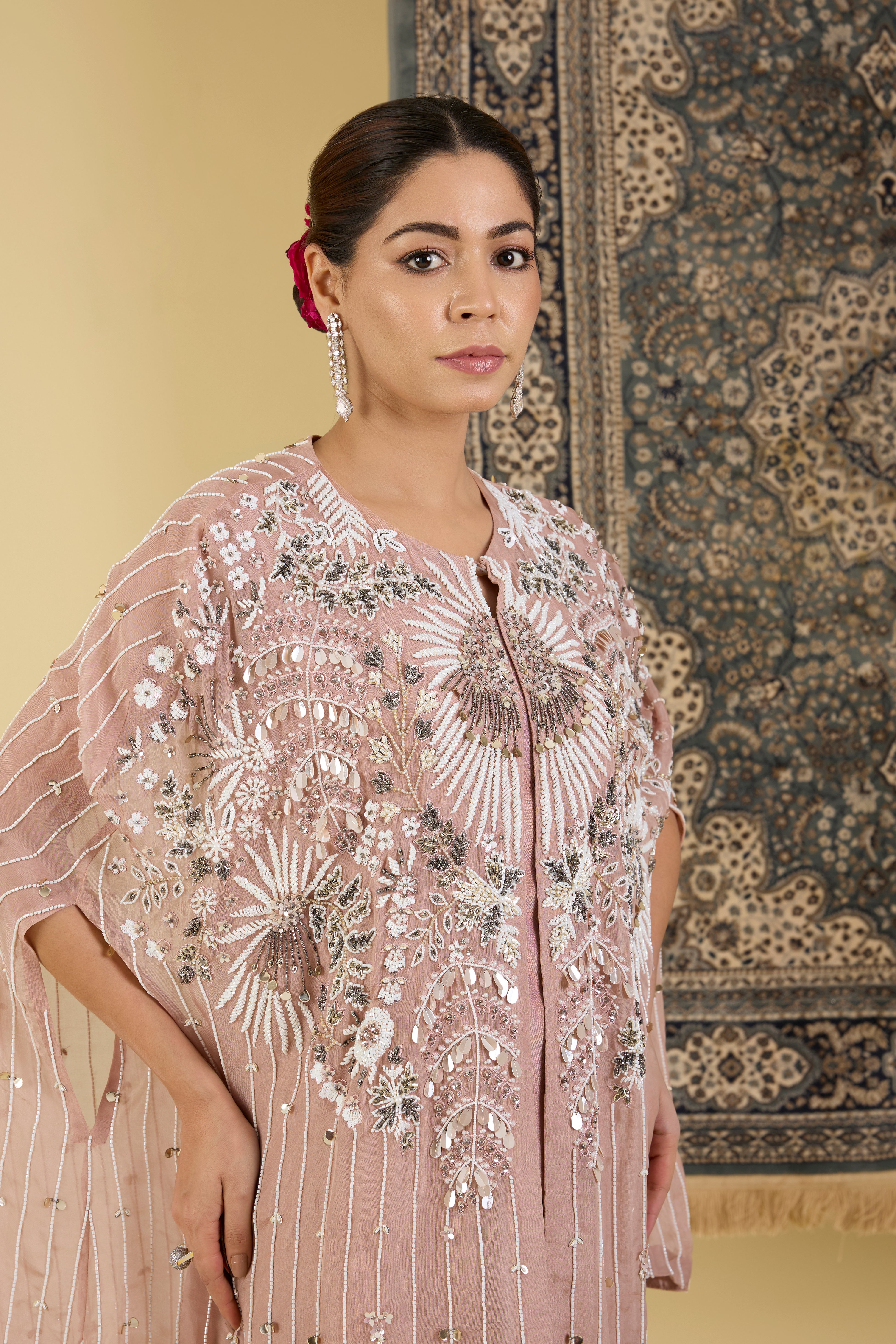 Elegant Embroidered Indo-Western Set