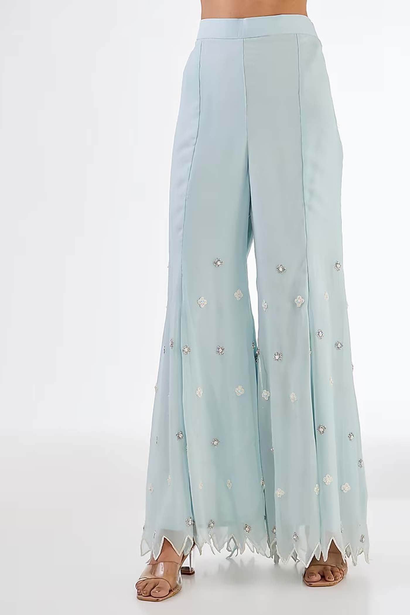 Sky Blue Sharara Suit Set