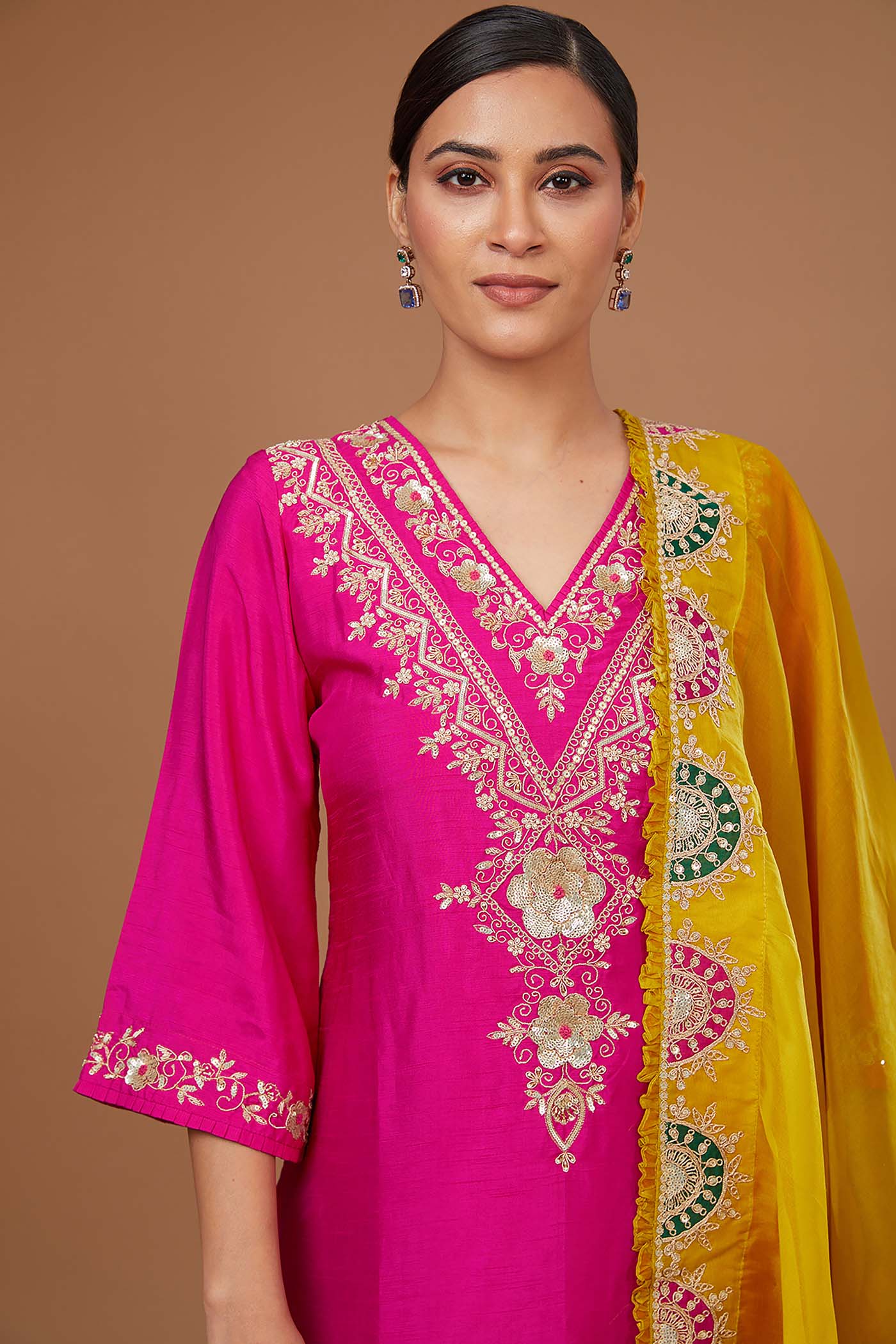 Fuchsia Suit with Salwar and Dupatta