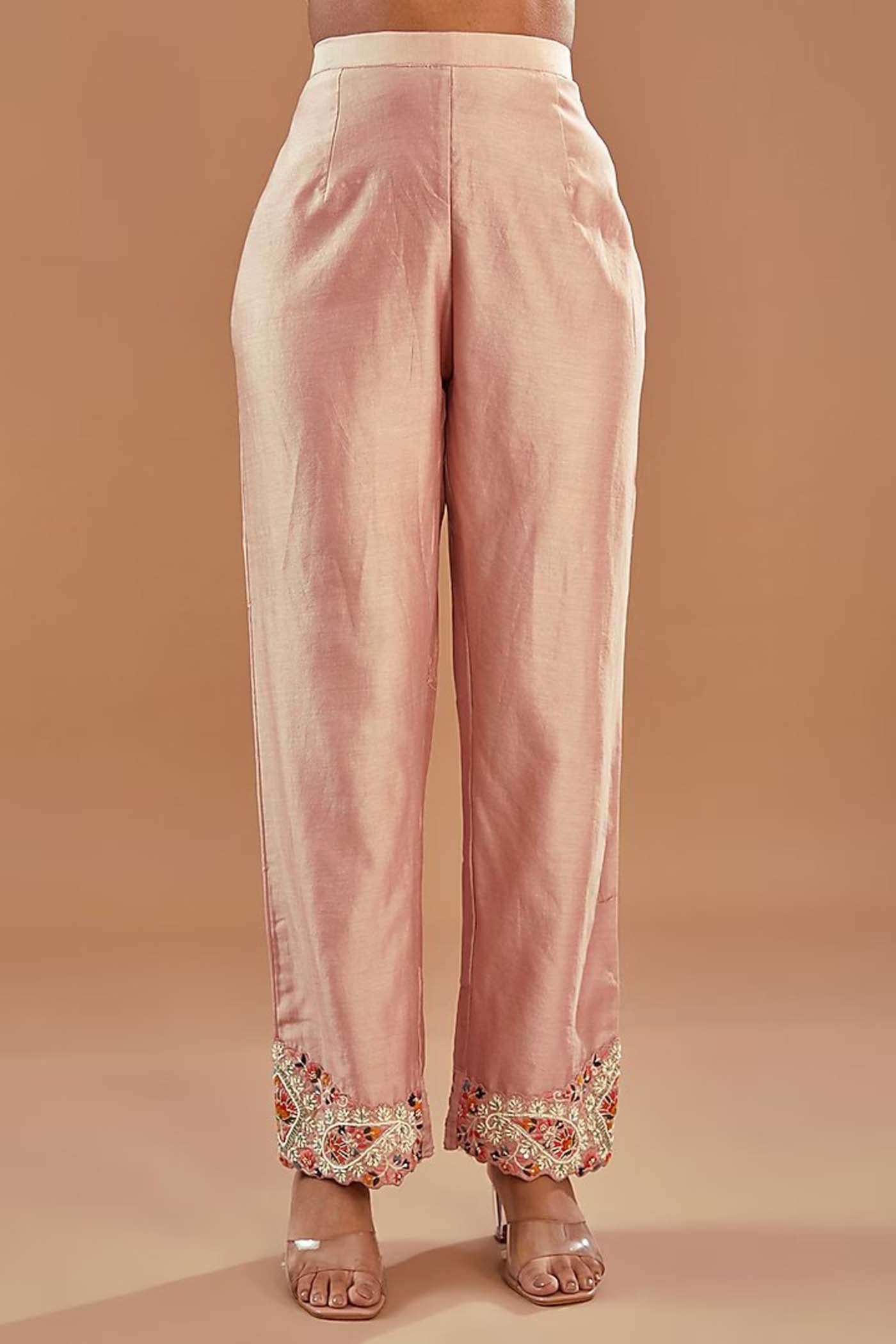 Baby Pink Short Anarkali with Palazzo and Organza Dupata (RTS)