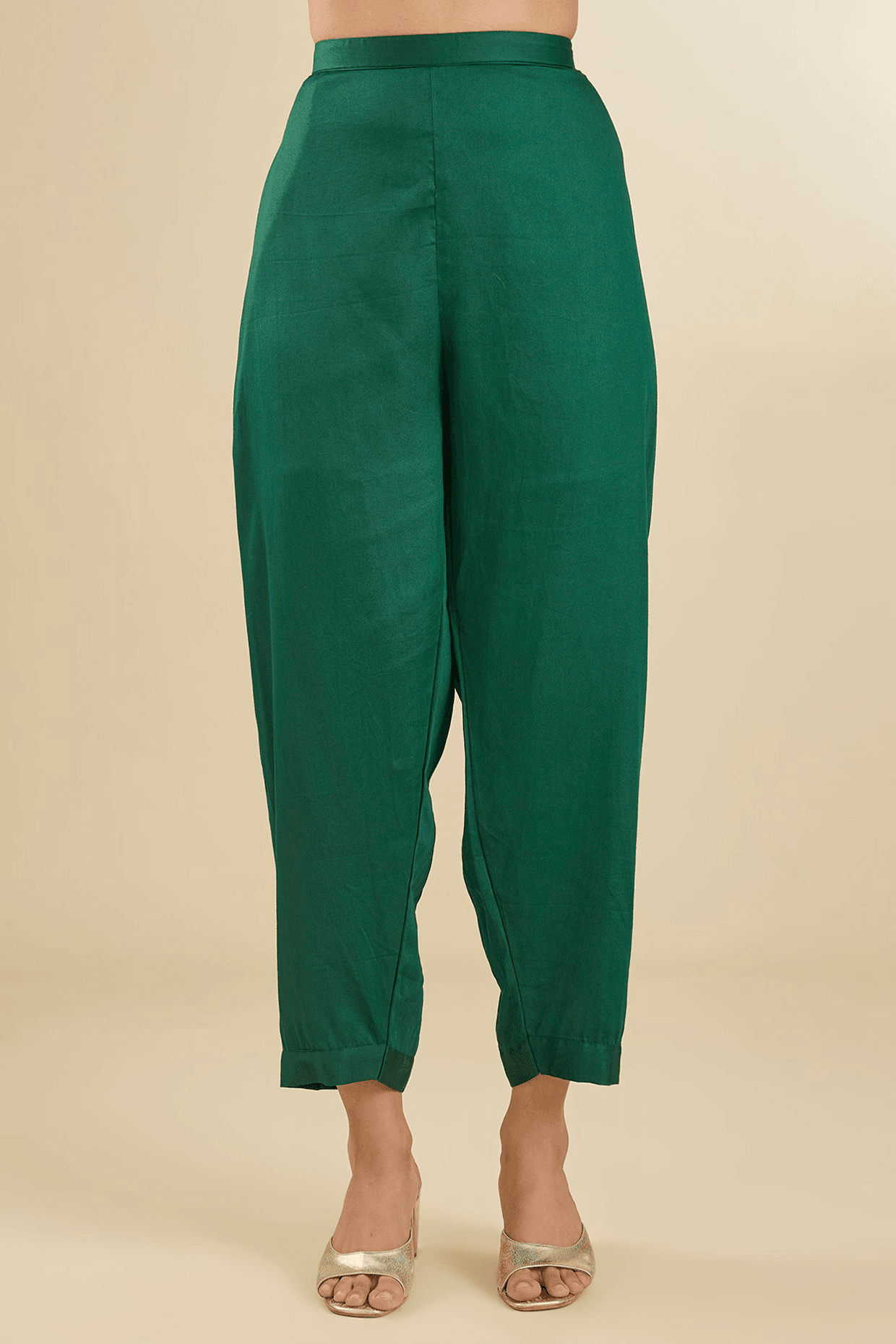 Chanderi Silk Sequins & Dabka Embroidered Kurta Set