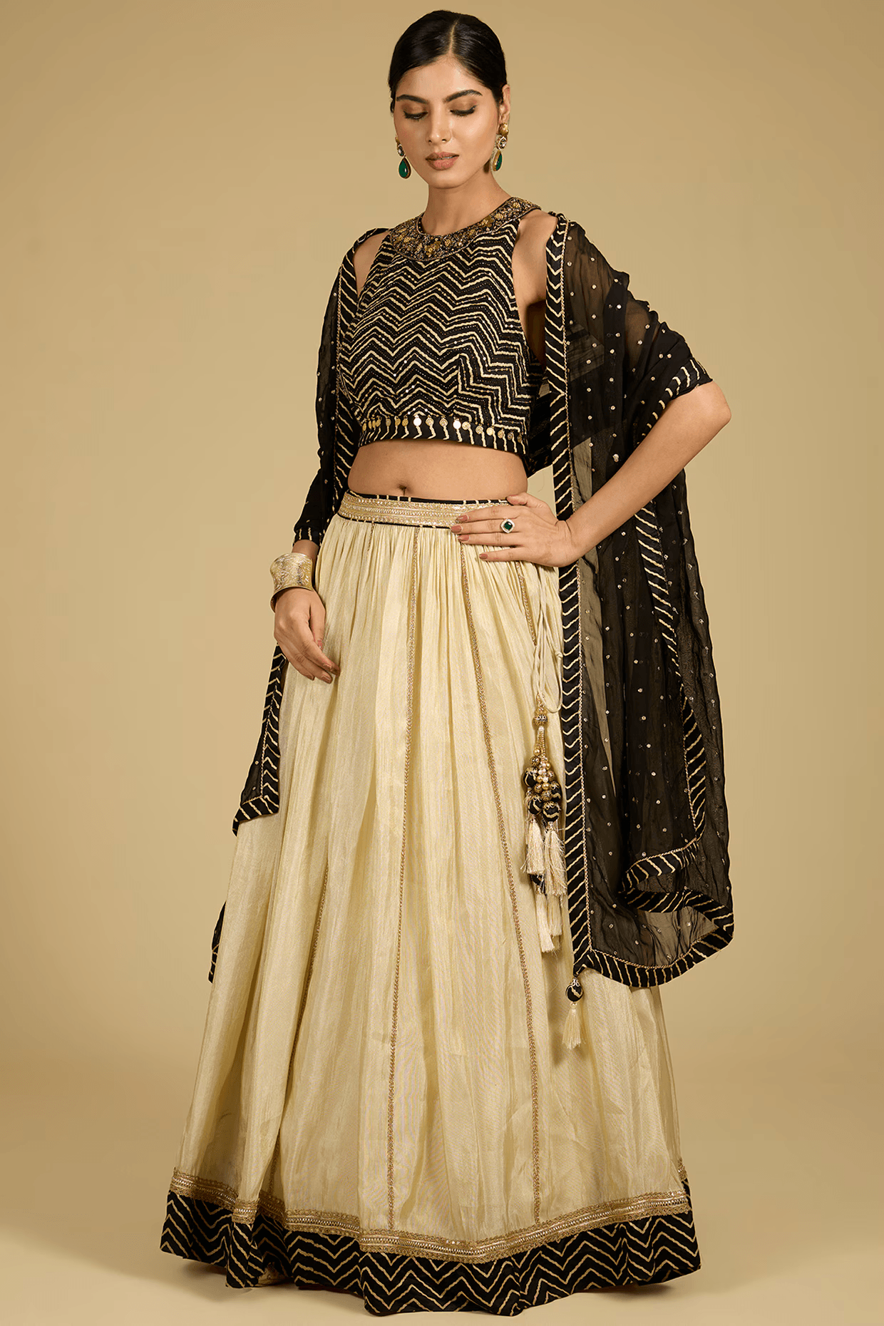 Ivory Dola Silk Lehenga Set