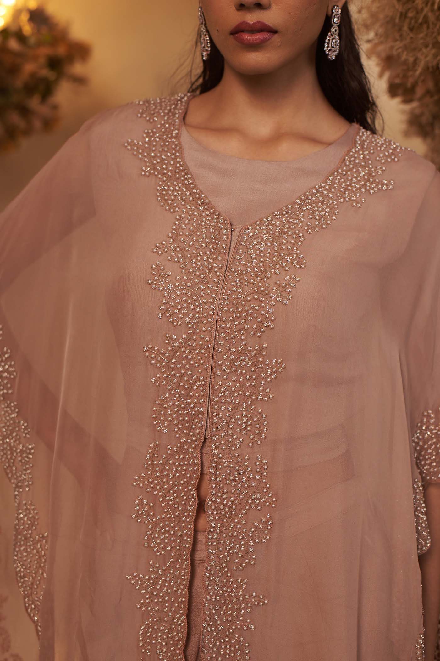 Clay Crop-top with Pallazzo set
