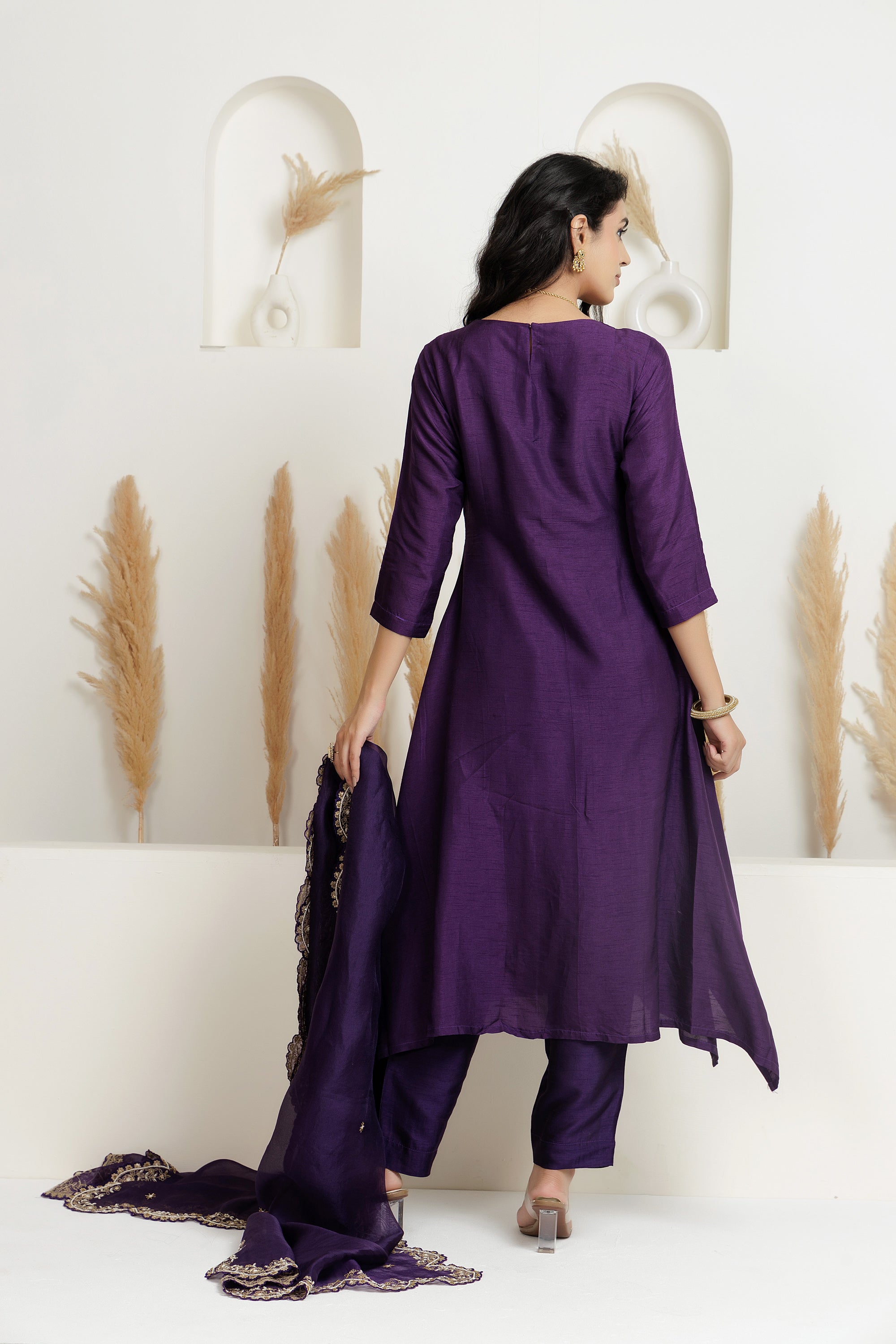 Suit with Organza Dupatta