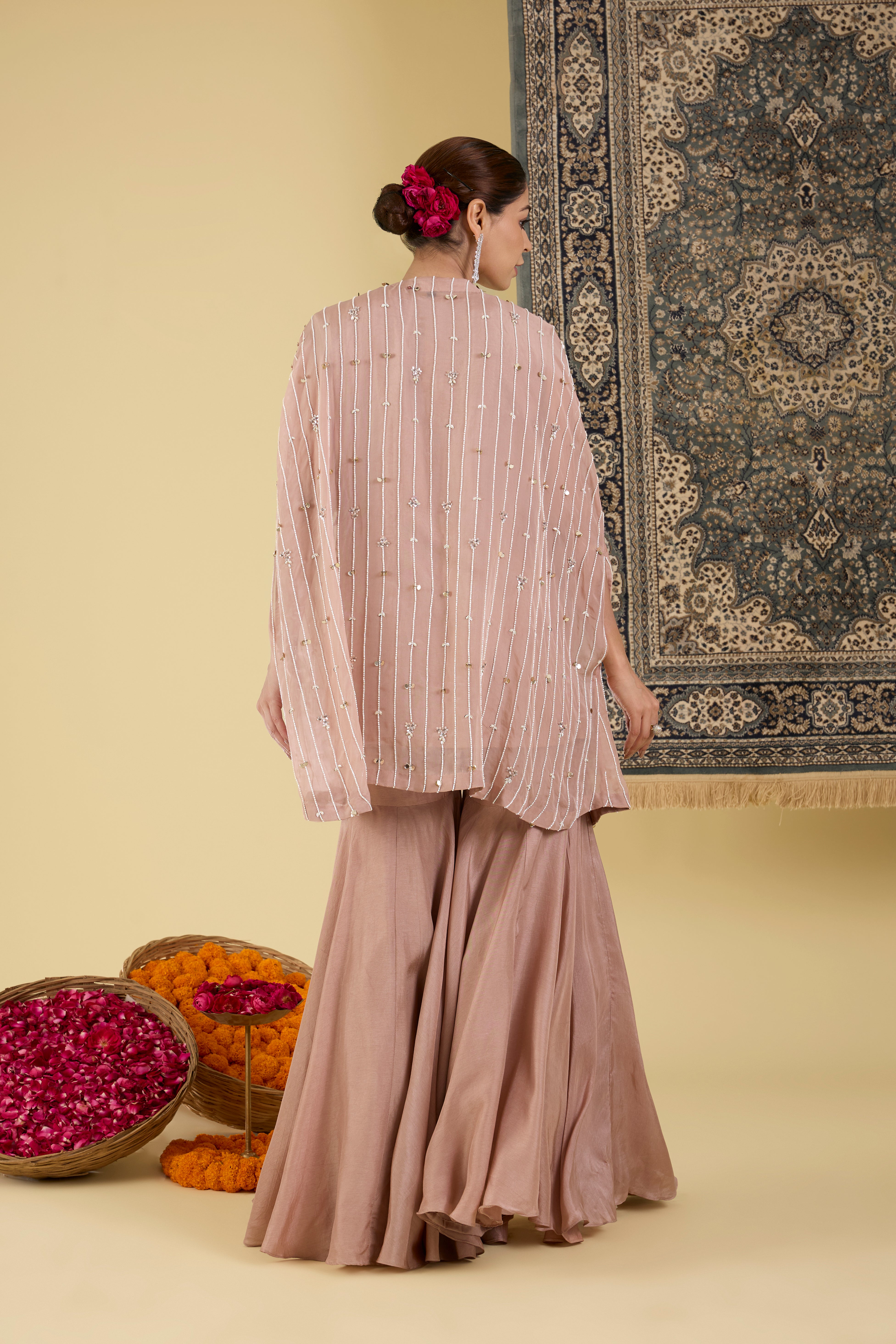 Elegant Embroidered Indo-Western Set