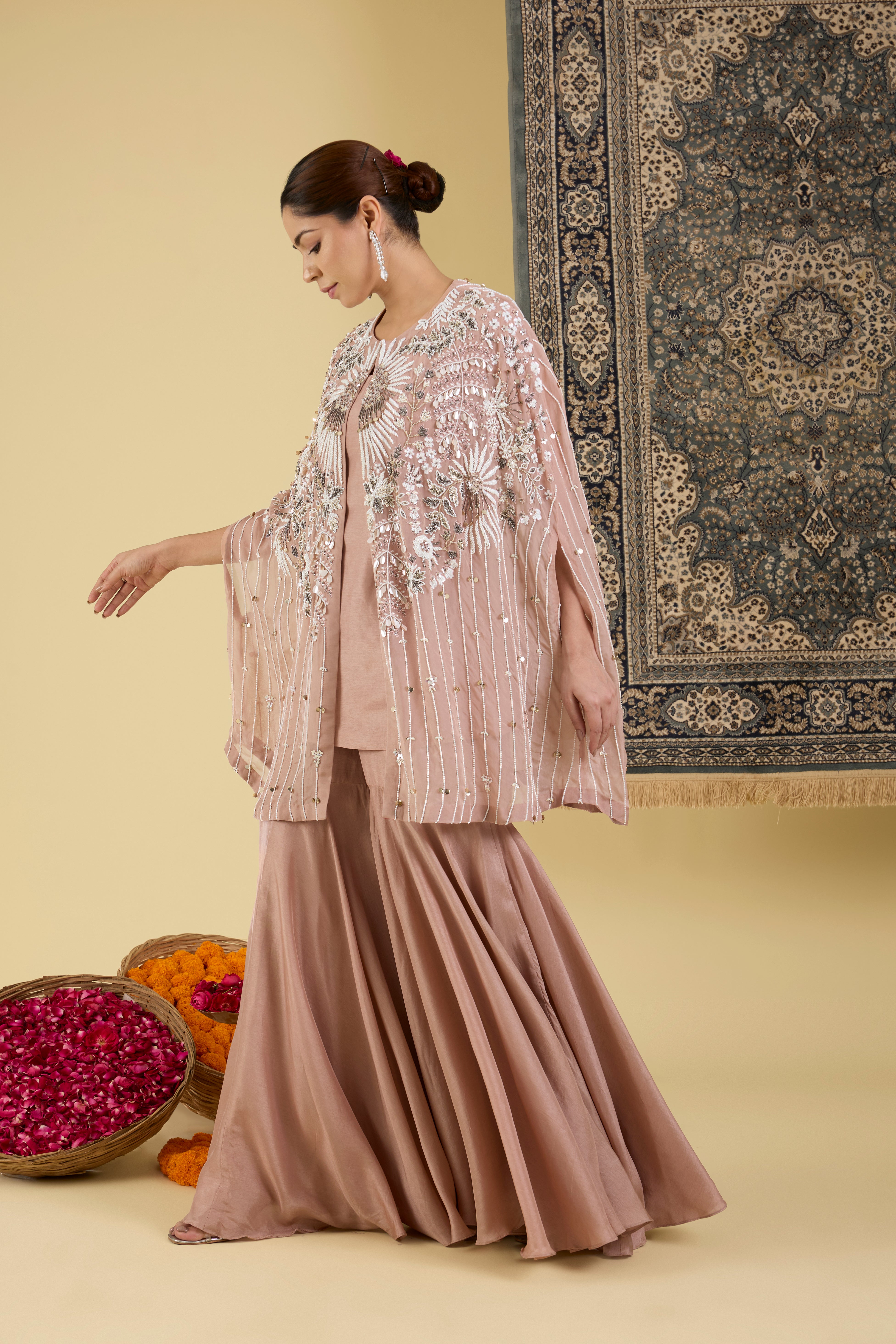 Elegant Embroidered Indo-Western Set