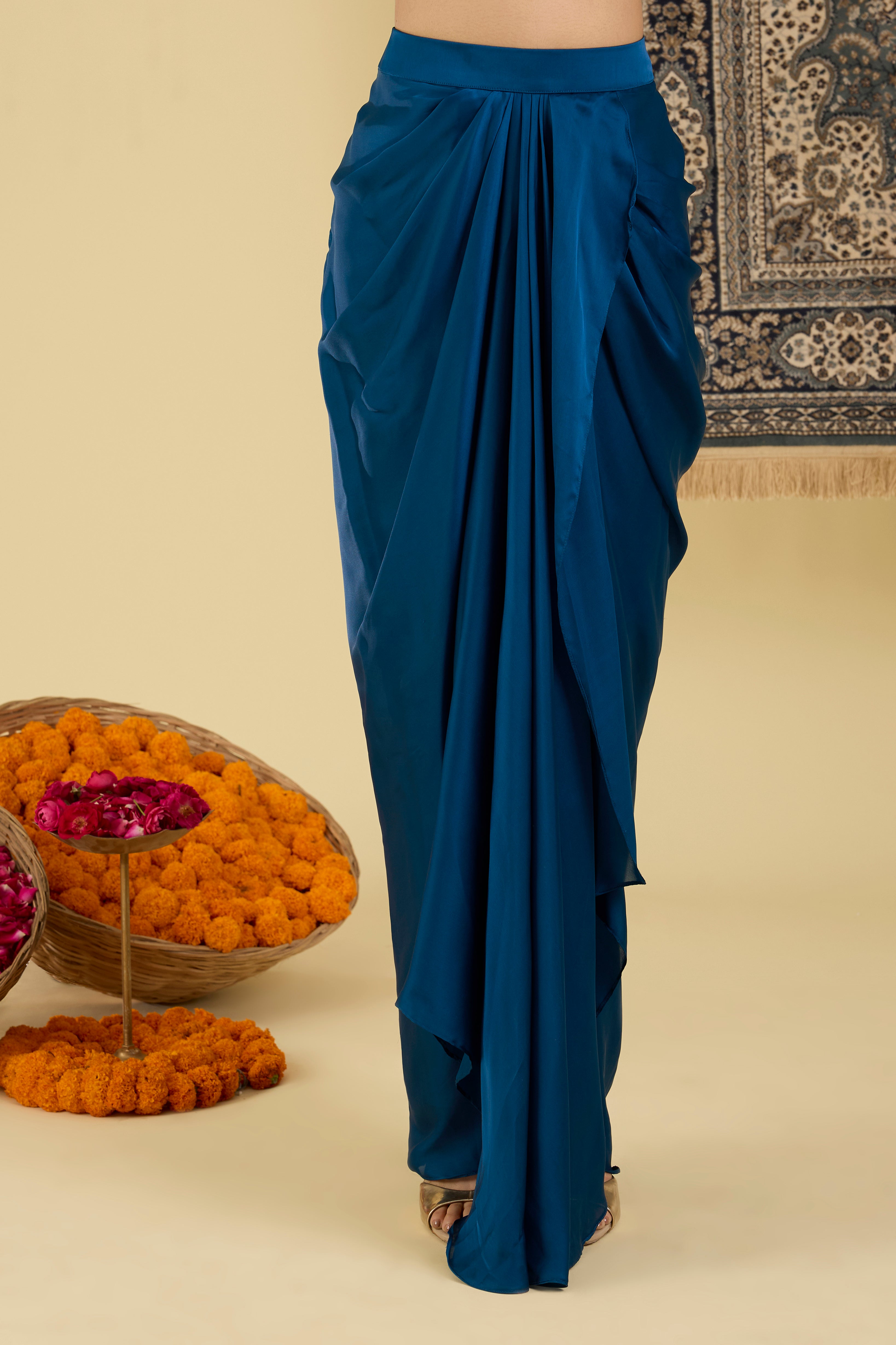 Midnight Blue Draped Fusion Set.