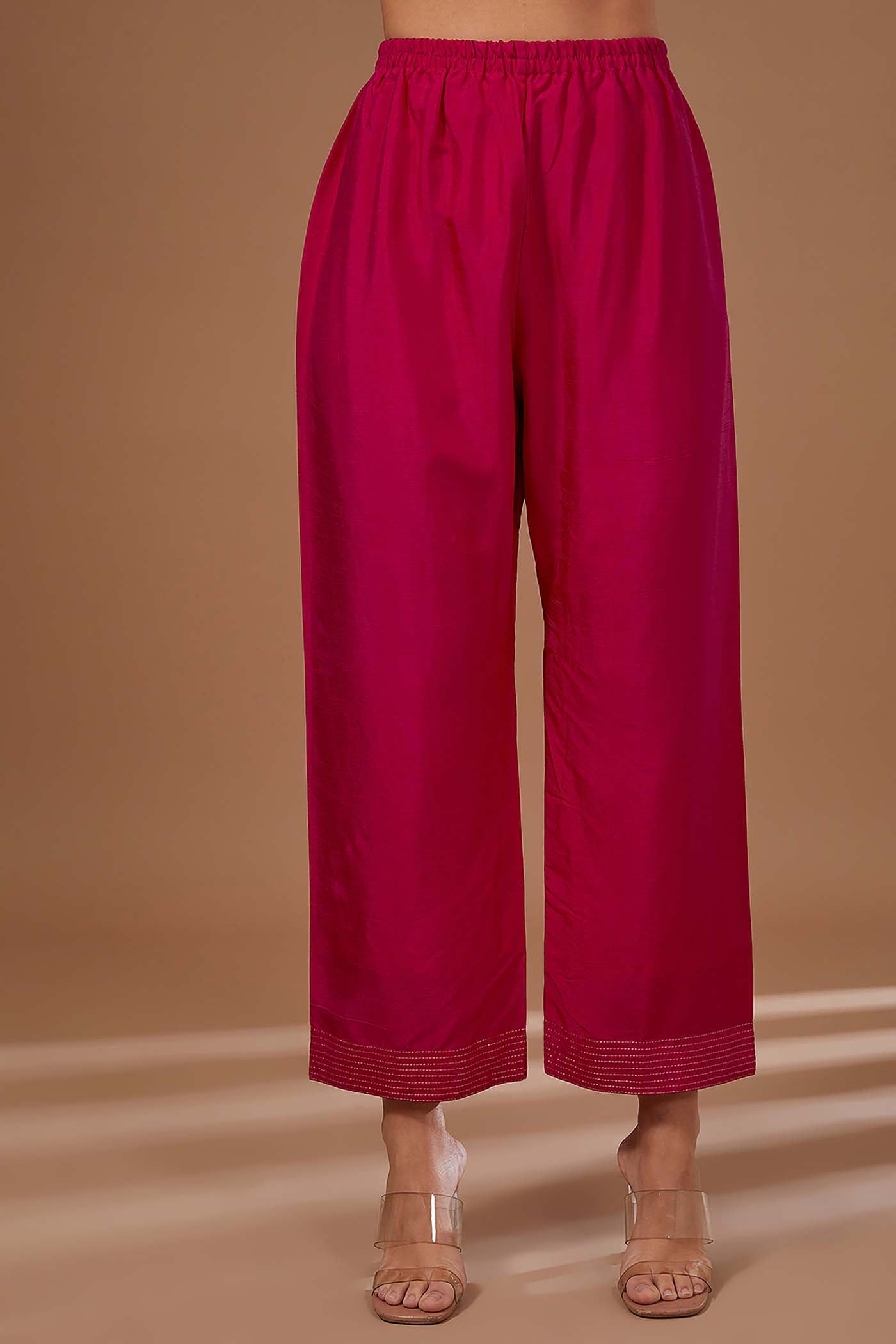 Fuchsia Suit with Pants and Dupatta