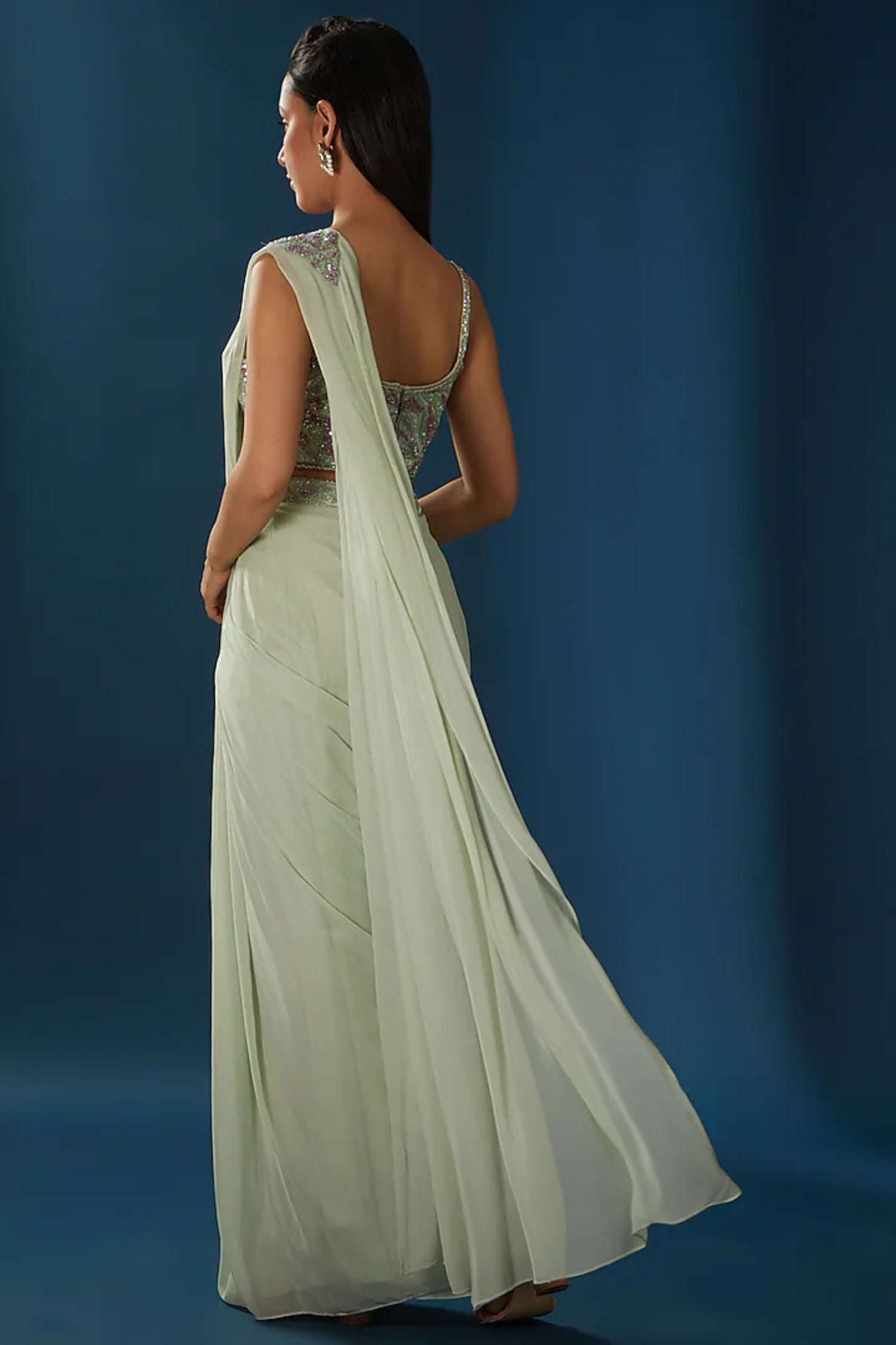 Mint Drape Saree