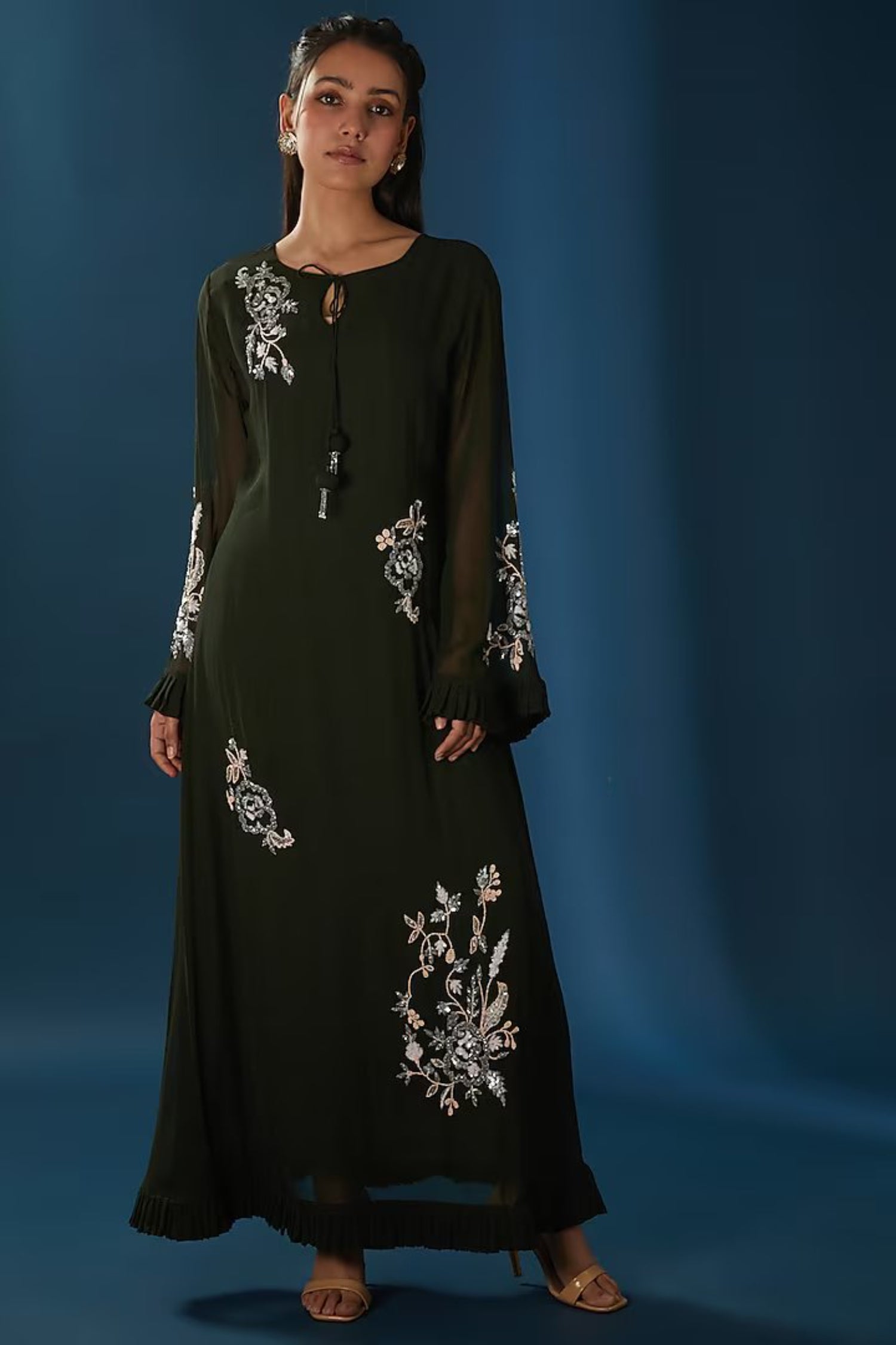 Mehandi Green One Piece Dress