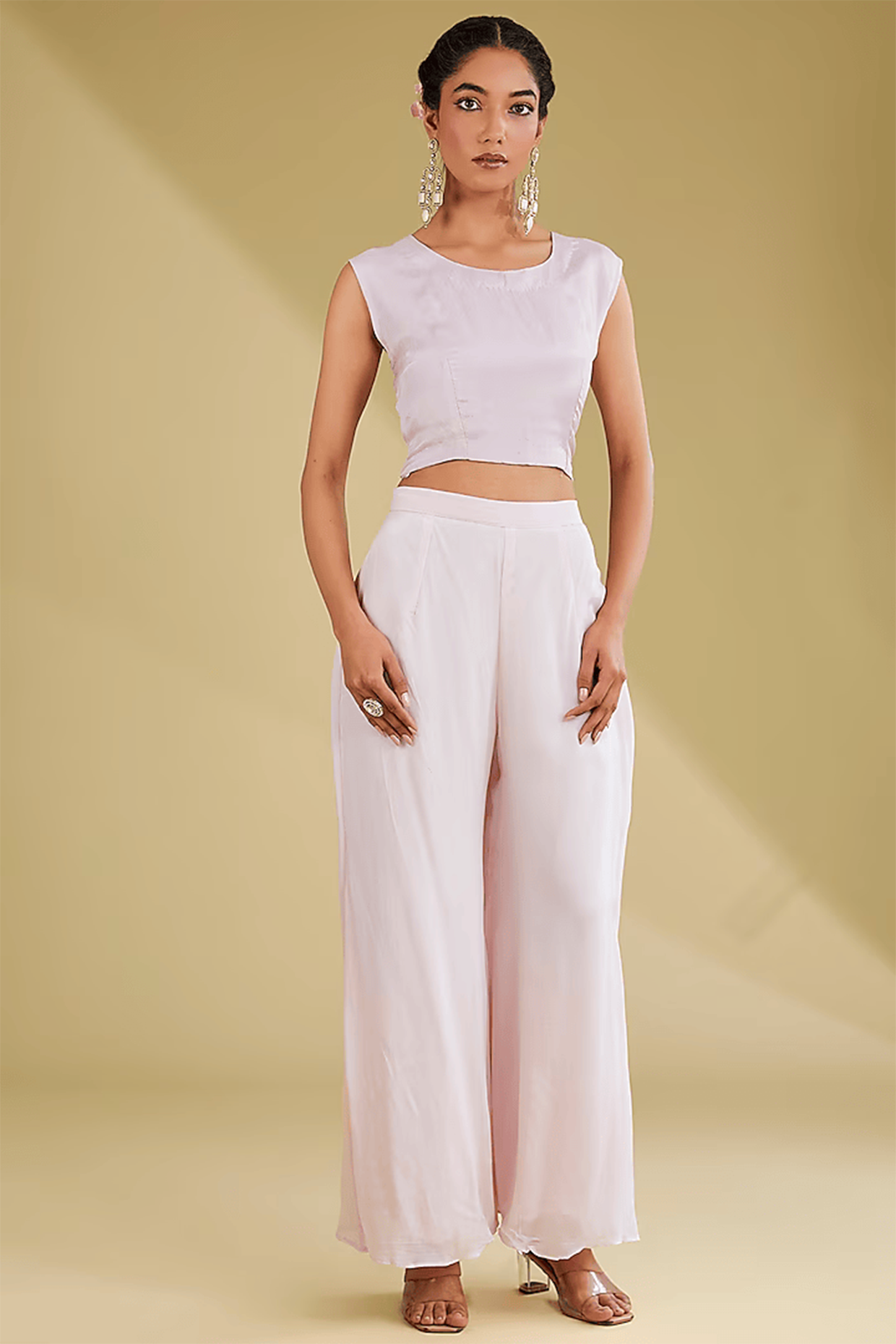 Baby Pink Organza Cape Set