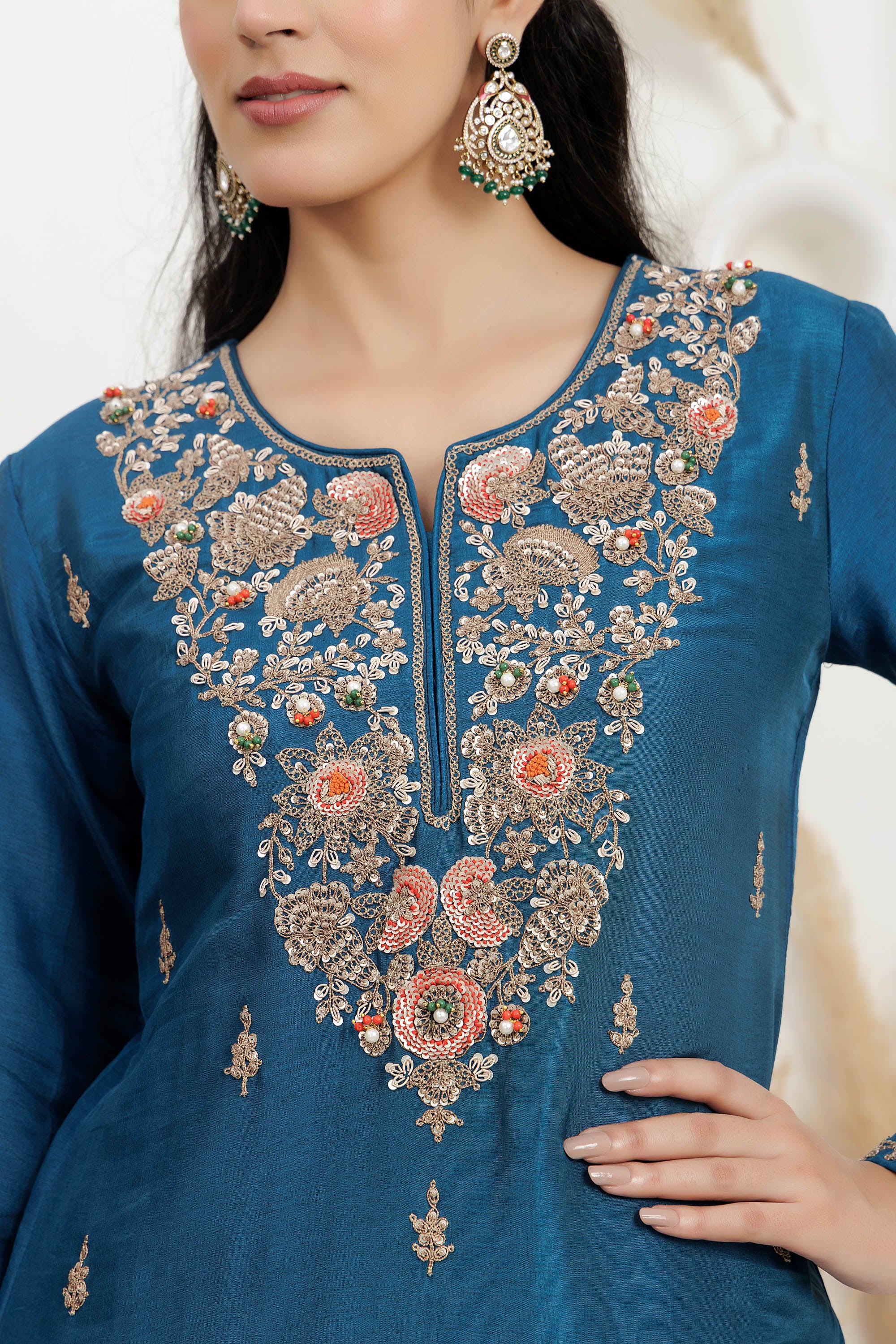  Embroidered Sharara Set